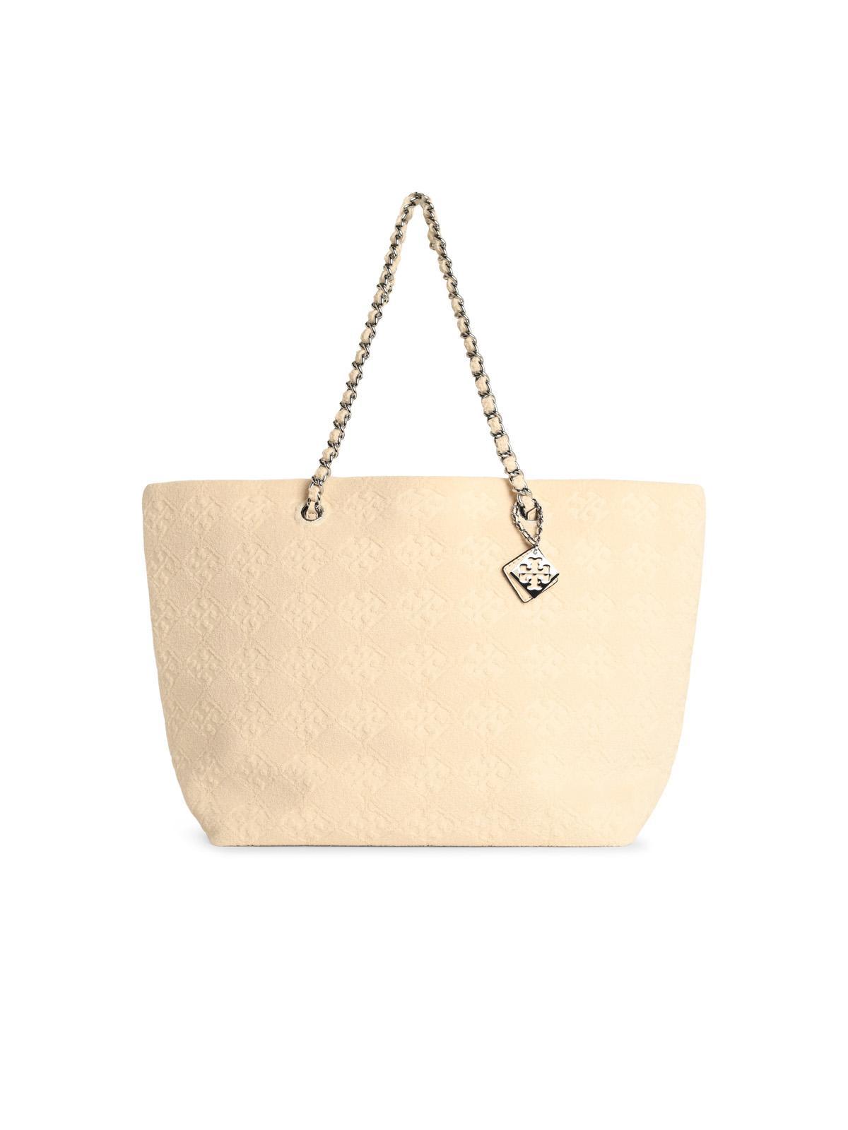 tory burch shopping ella ivory fabric bag