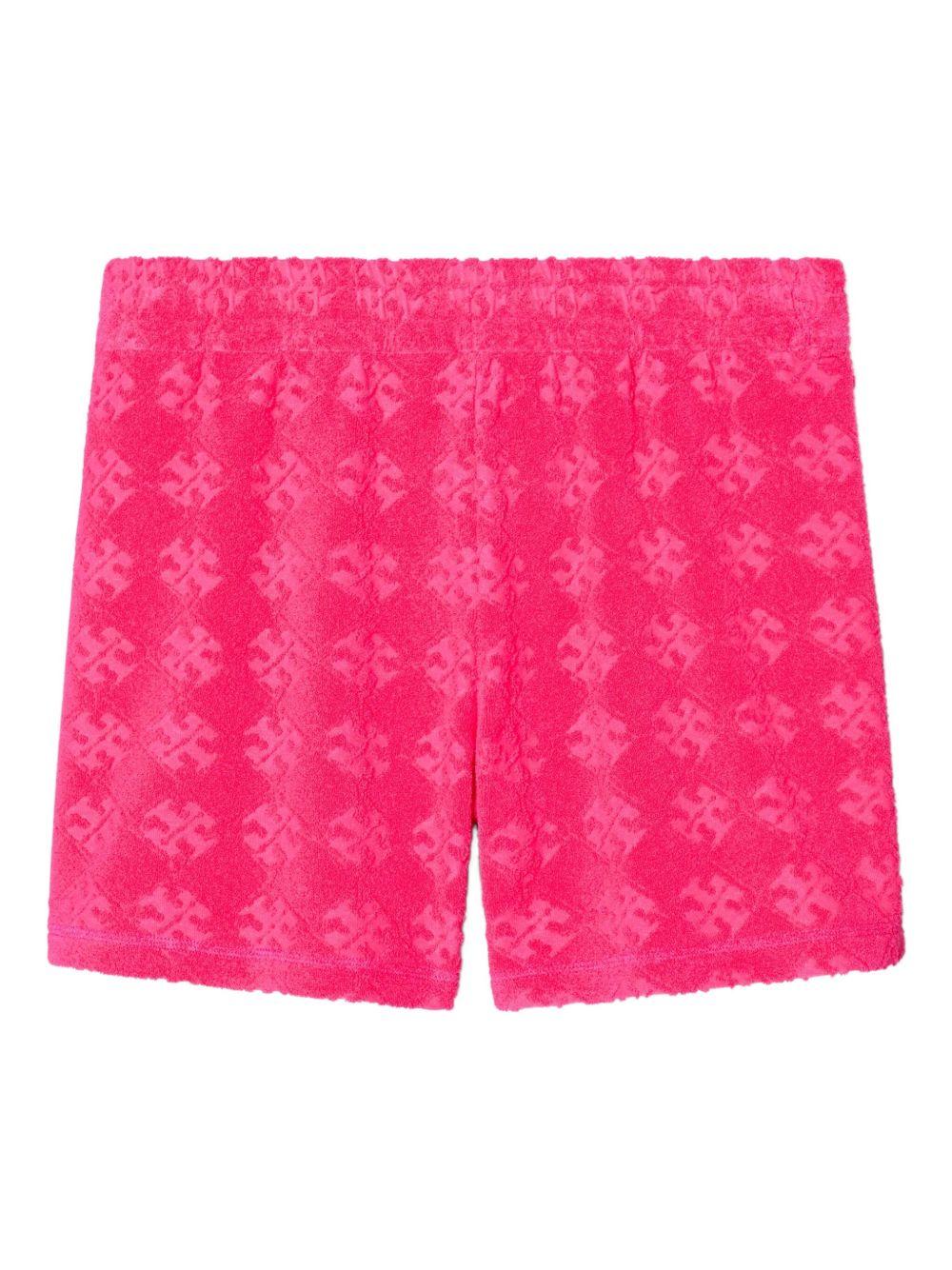 tory burch shorts fuchsia cotton - women