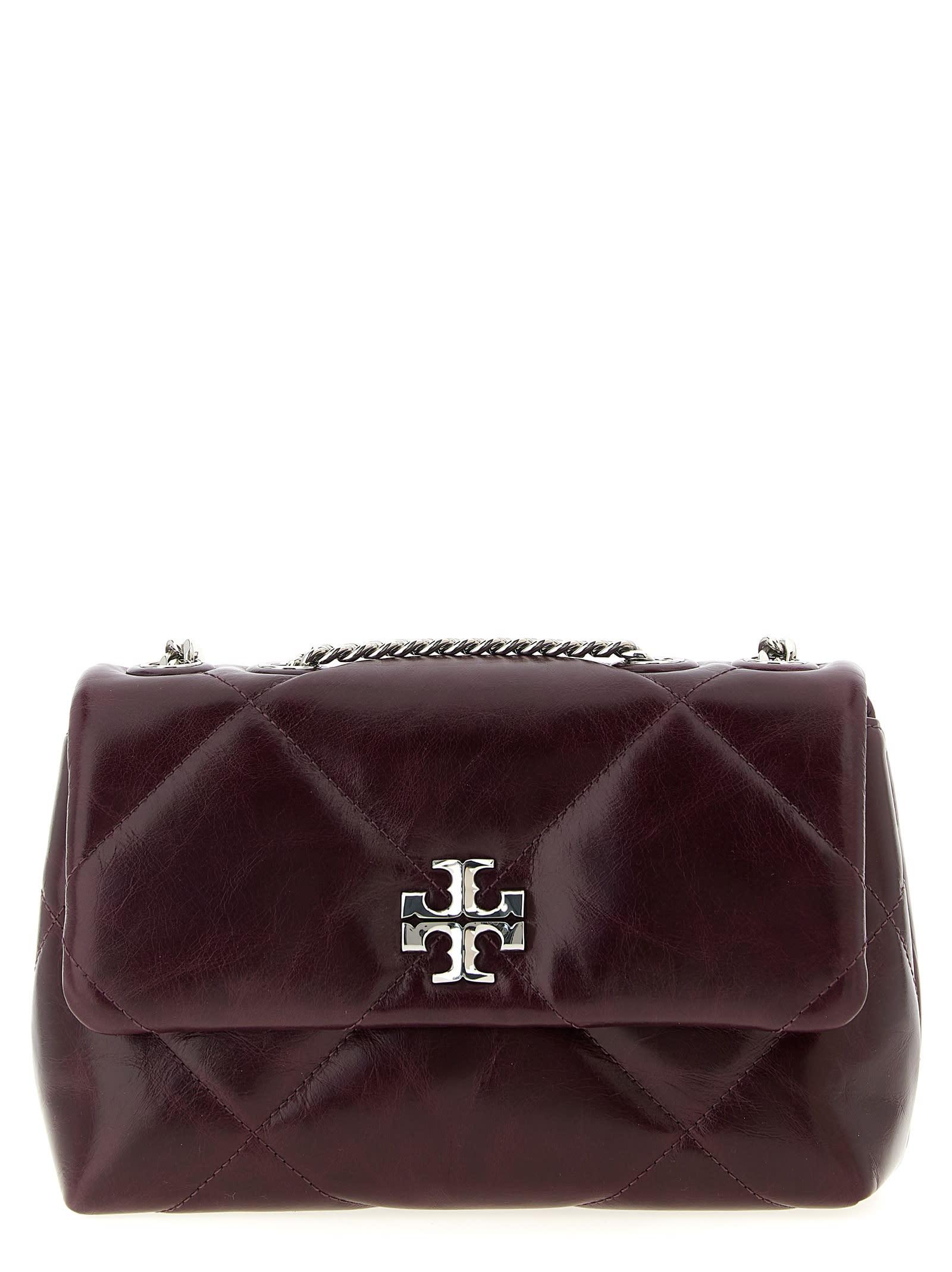 tory burch small kira burgundy leather crossbody bag