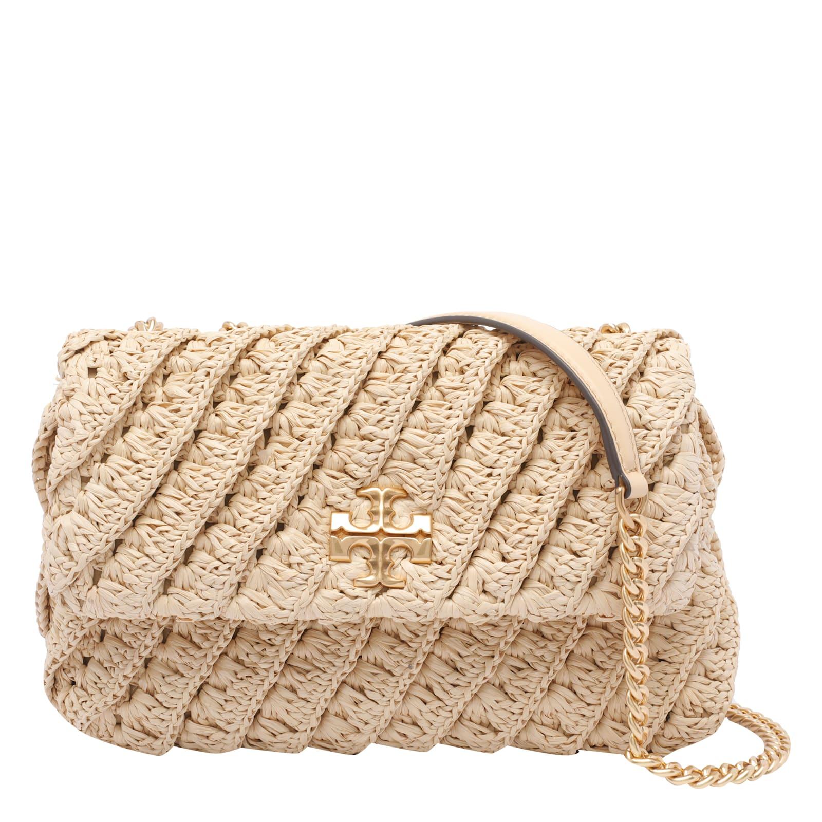 tory burch small kira woven convertible shoulder bag