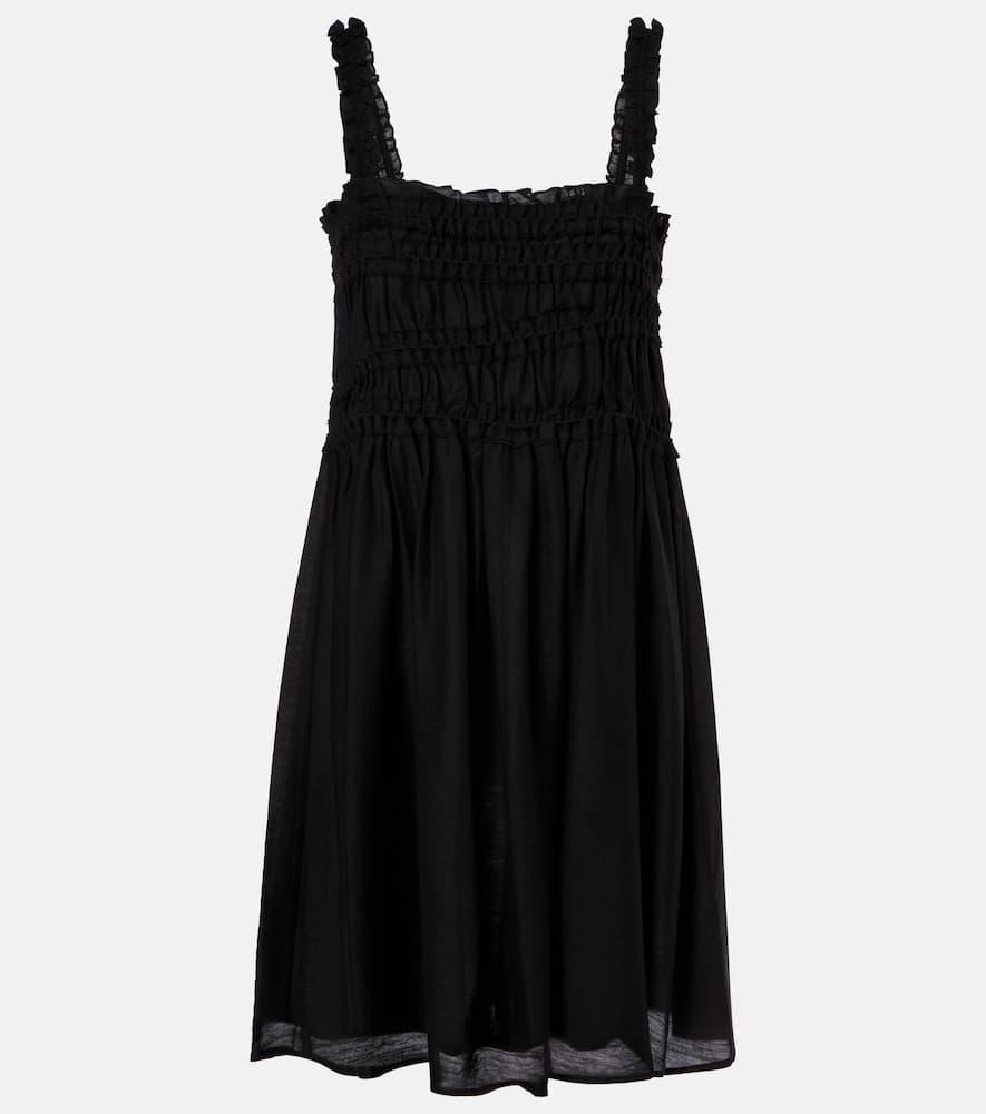 tory burch smocked minidress