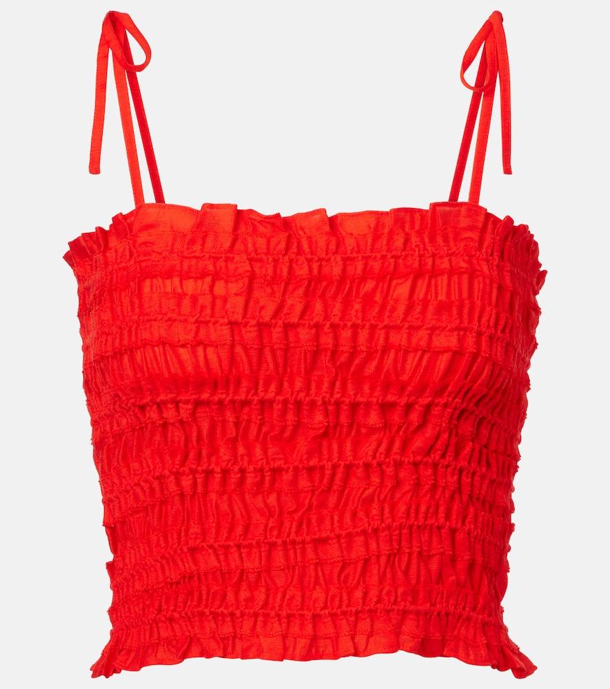 tory burch smocked tank top