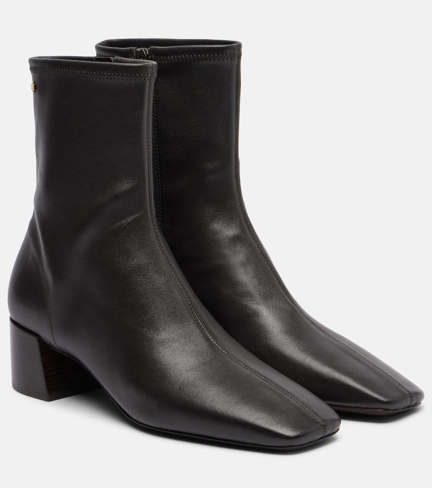 tory burch stretch leather ankle boots
