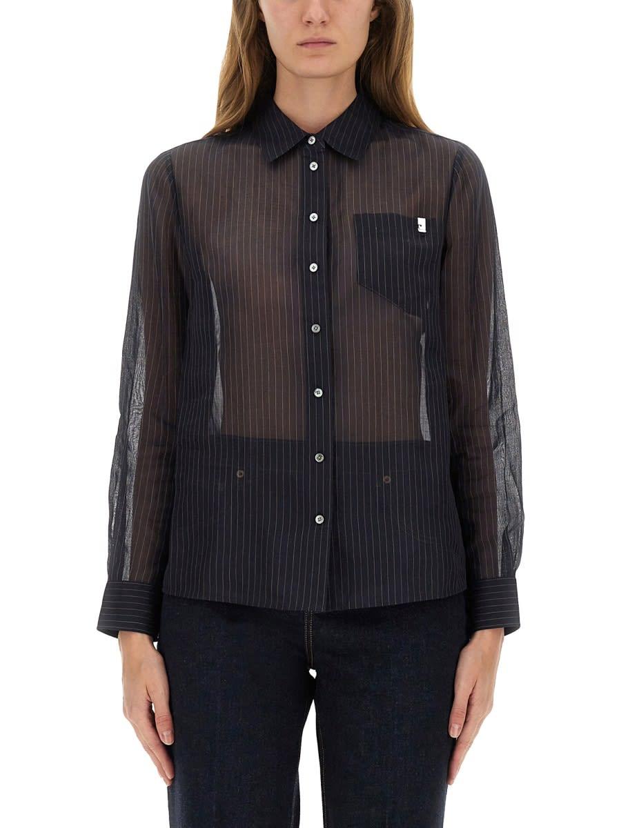 tory burch striped cotton shirt