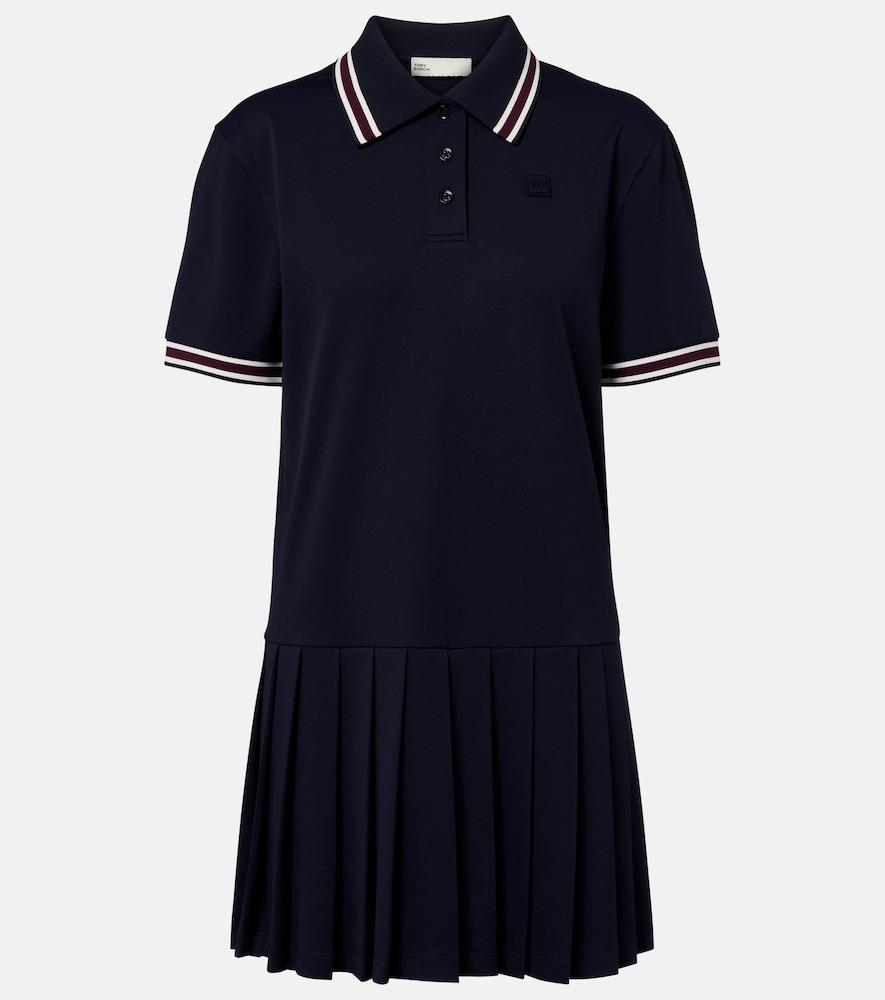 tory burch striped pleated polo dress