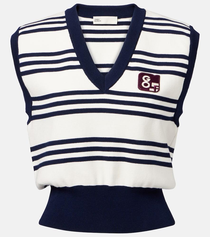 tory burch striped sweater vest