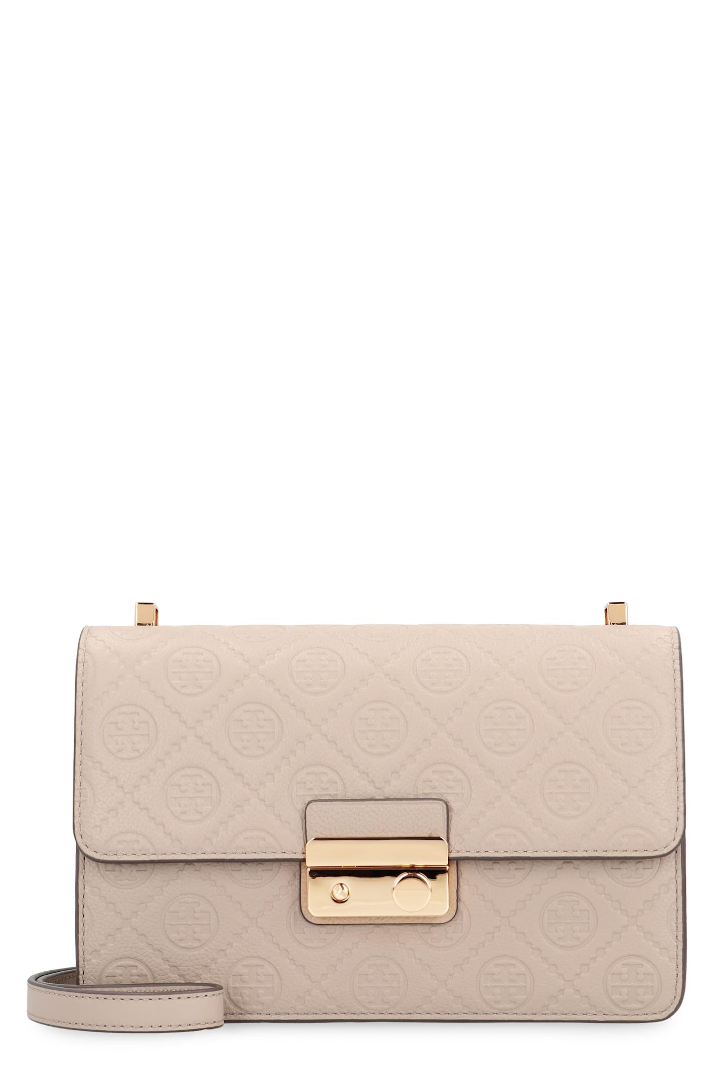 tory burch t monogram leather shoulder bag