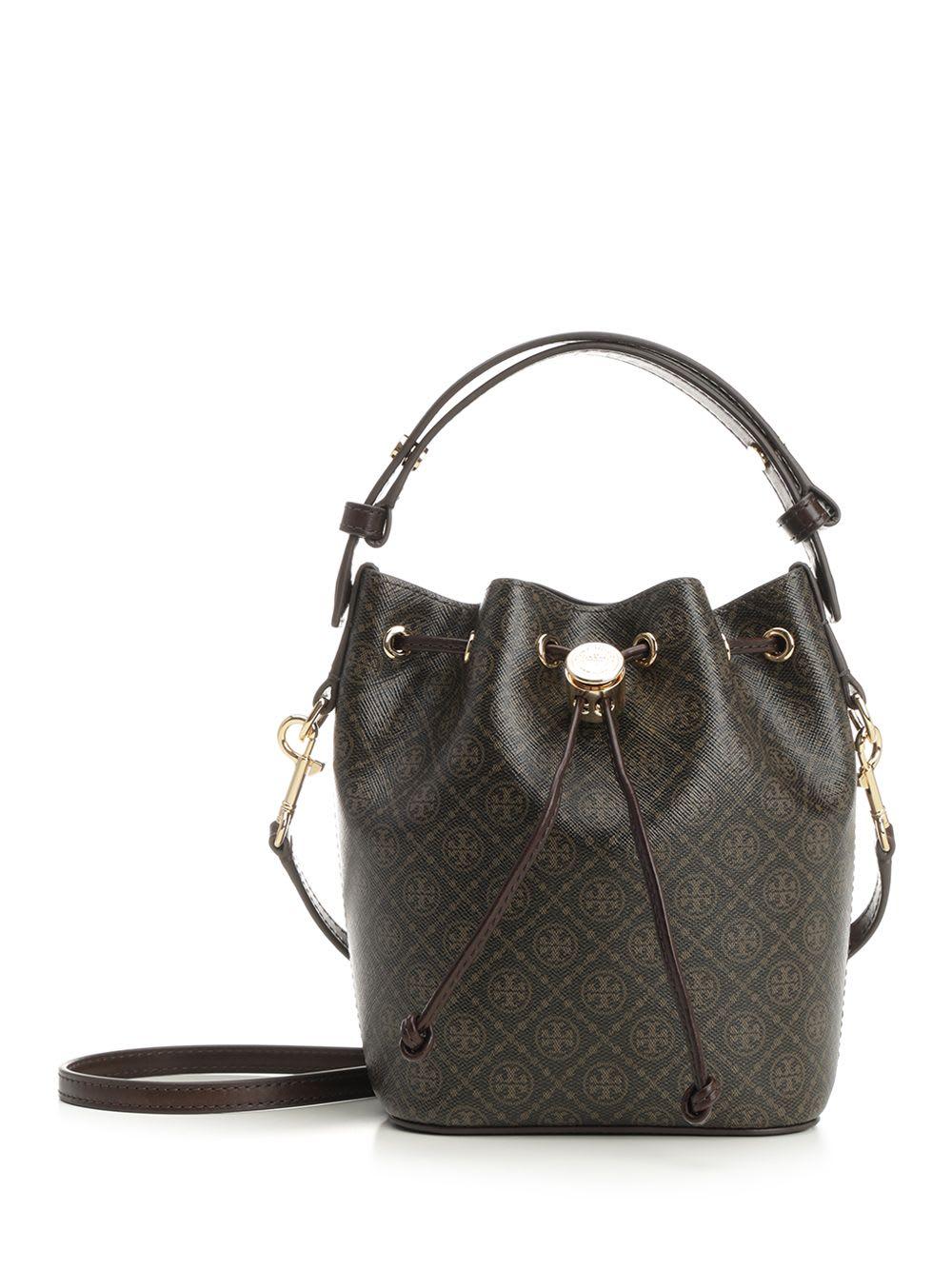 tory burch t monogram mini bucket bag