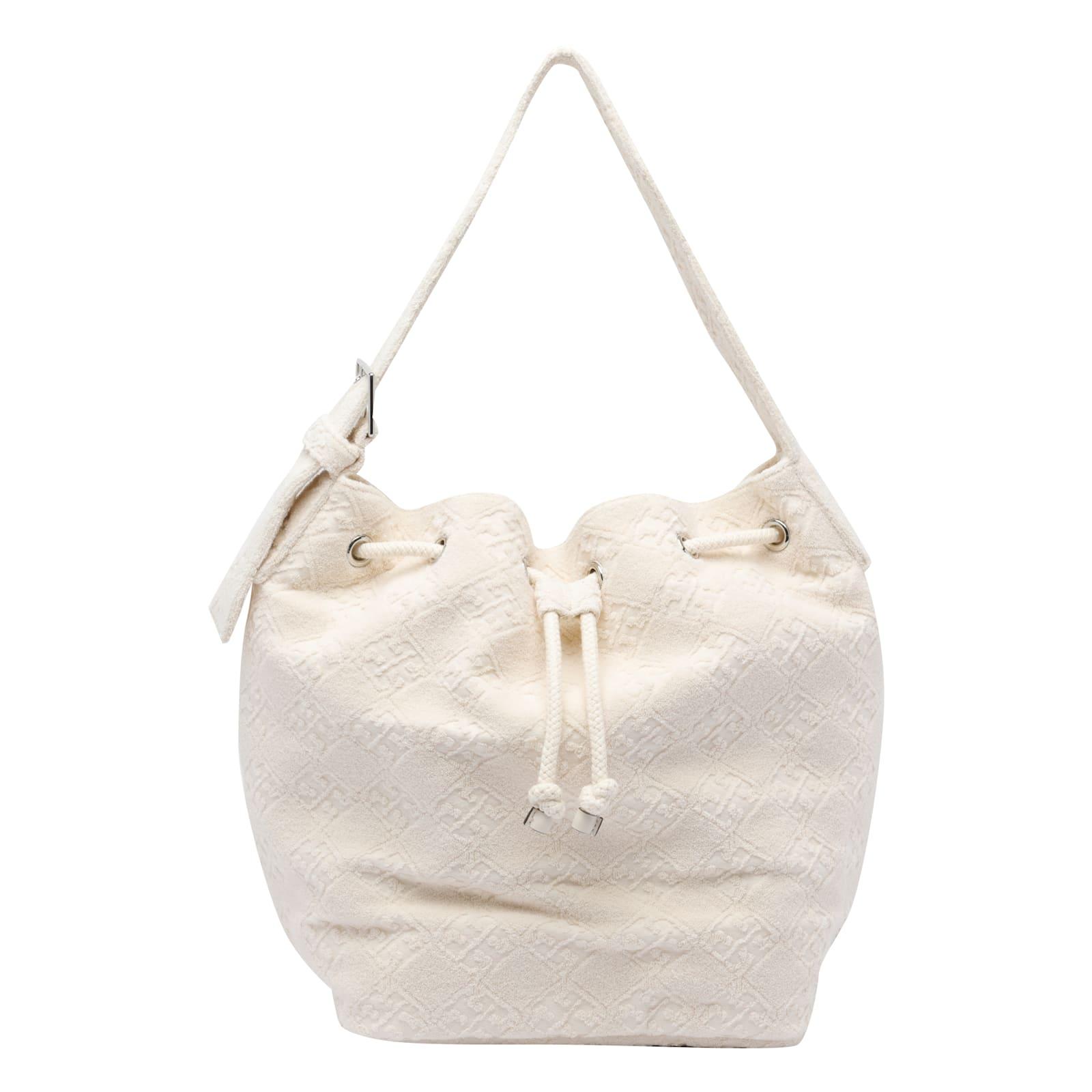 tory burch t monogram terry bucket bag