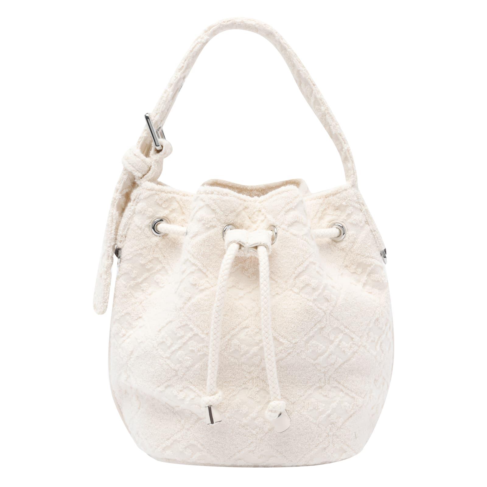 tory burch t monogram terry mini bucket bag
