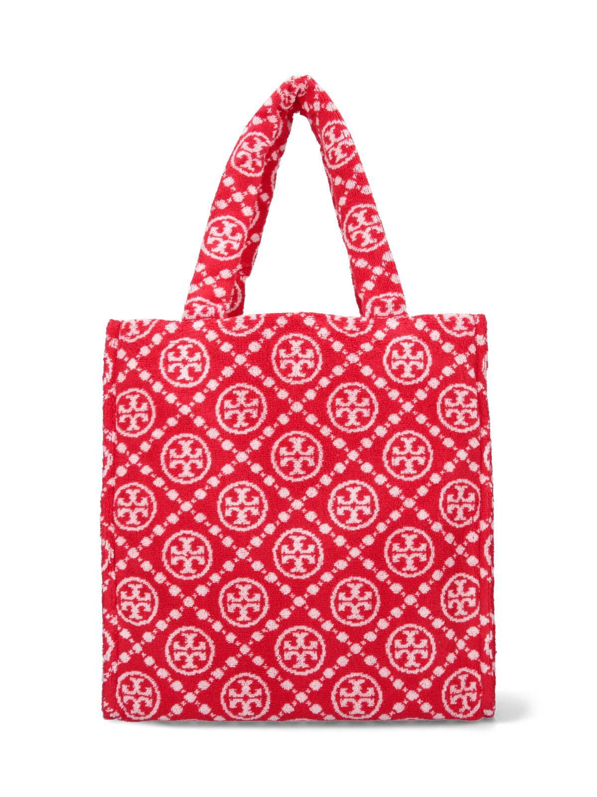 tory burch t monogram terry tote bag