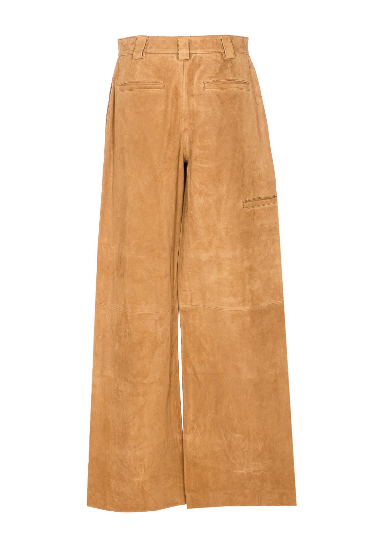 tory burch trousers beige goat leather - women