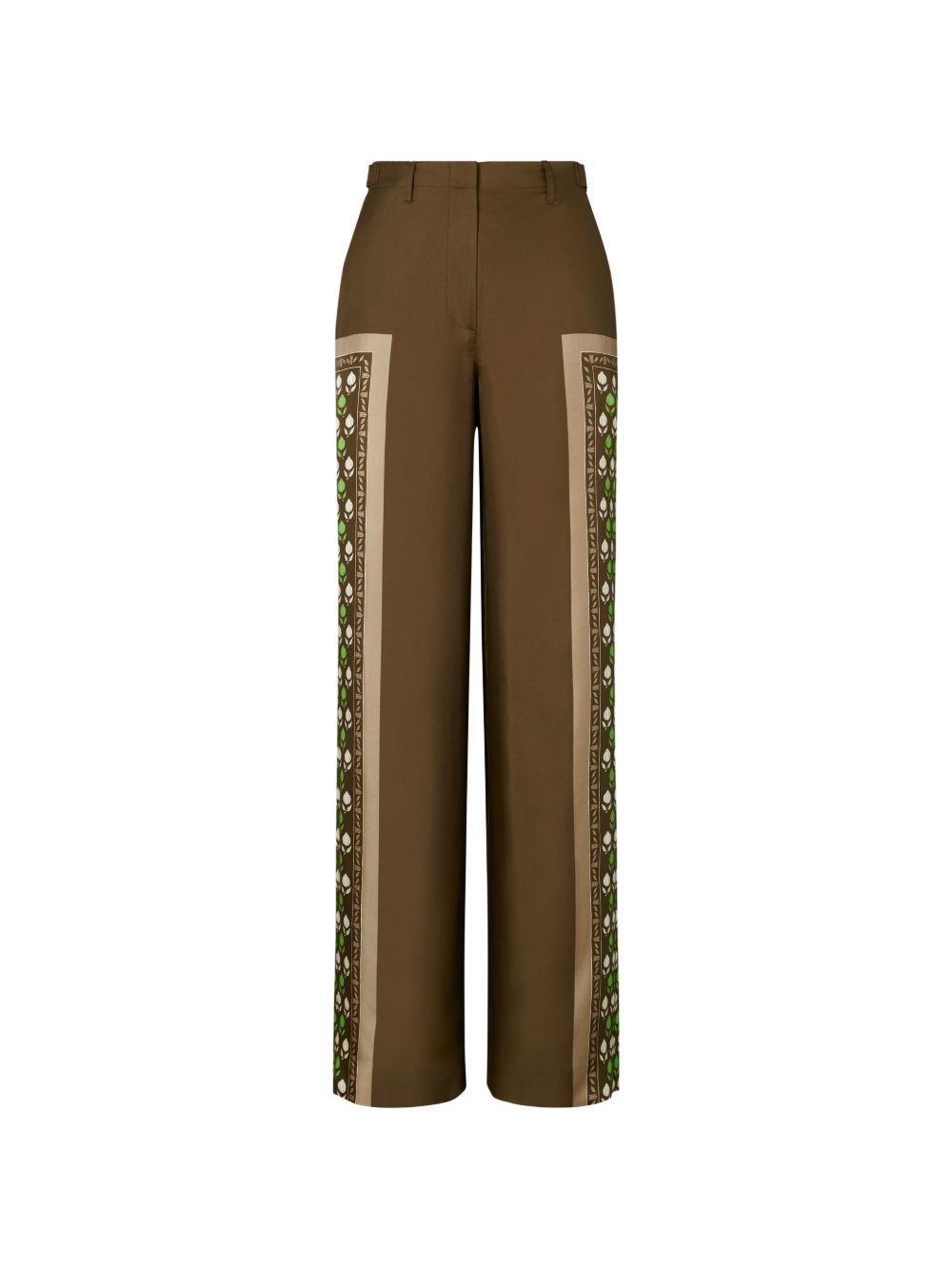 tory burch trousers brown silk - women