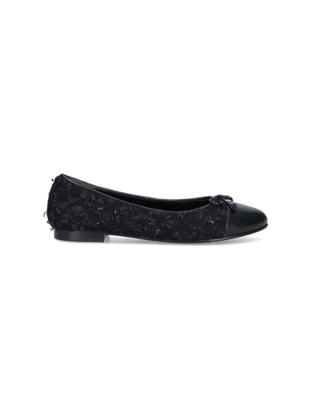 tory burch tweed ballet flats in wool blend