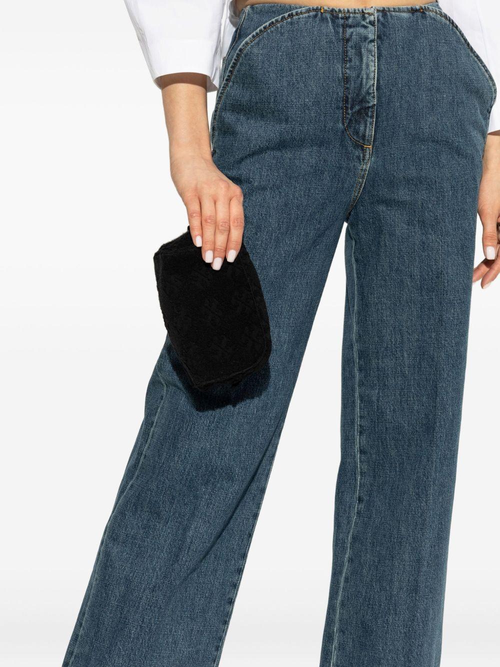 tory burch wallets black cotton - women