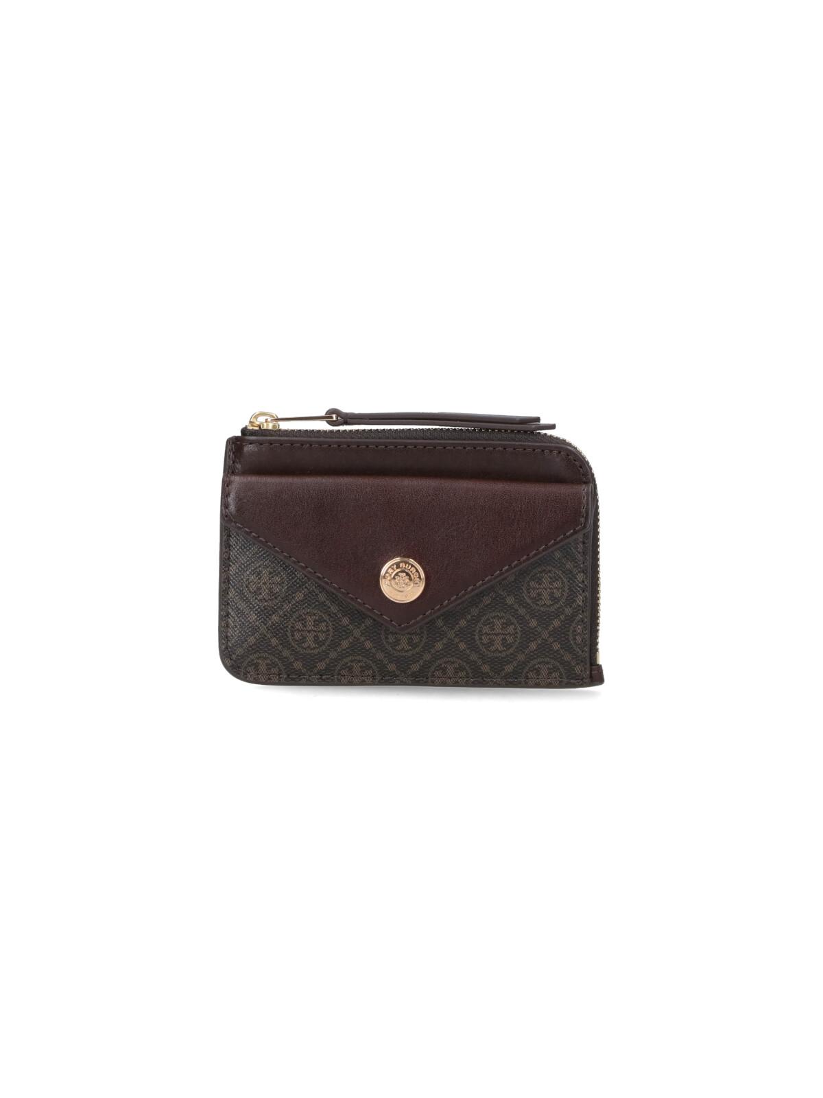 tory burch wallets brown body: cotton - women