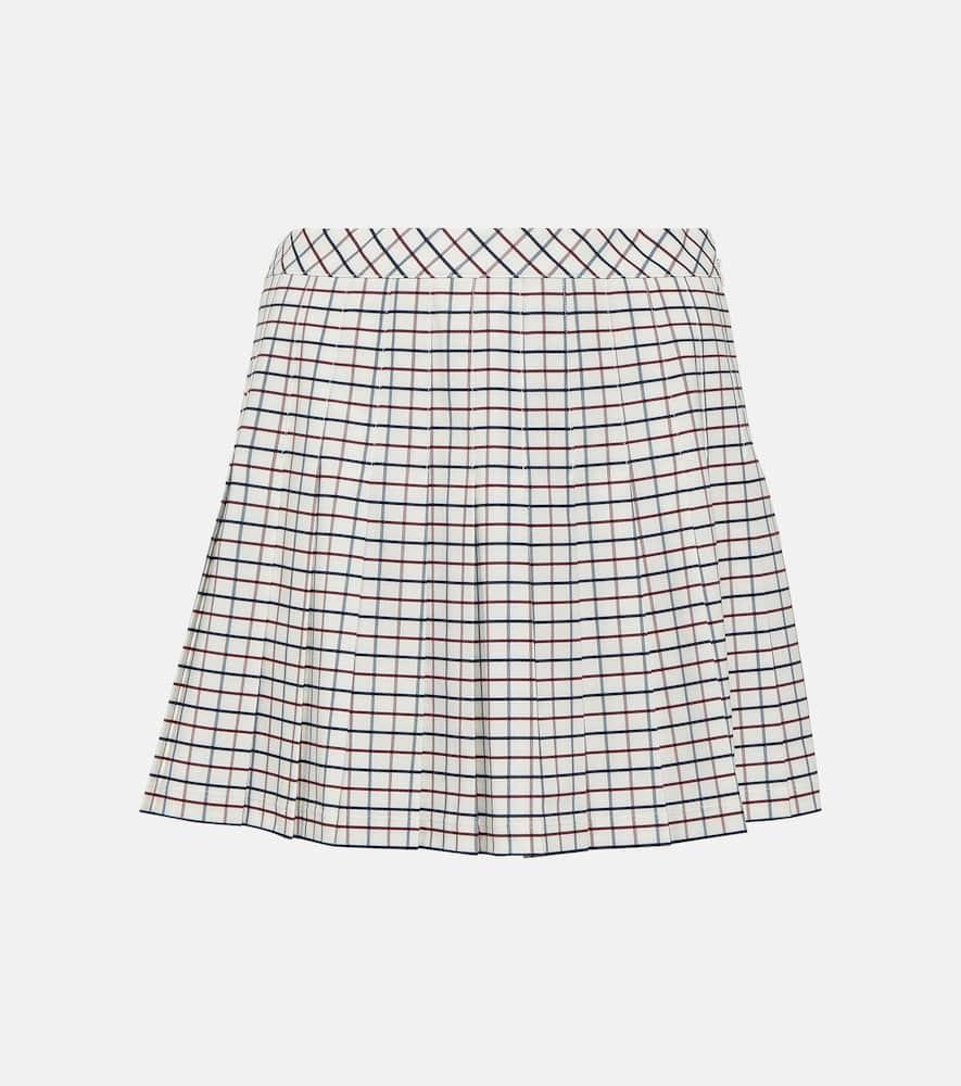 tory sport checked pleated jersey tennis skirt