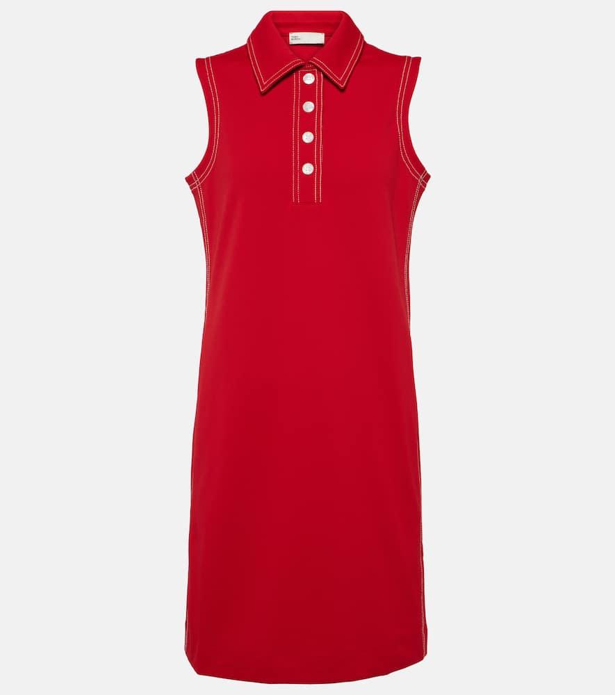 tory sport contrast stitch polo minidress