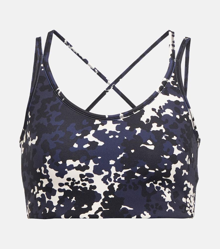 tory sport printed crossover sports bra