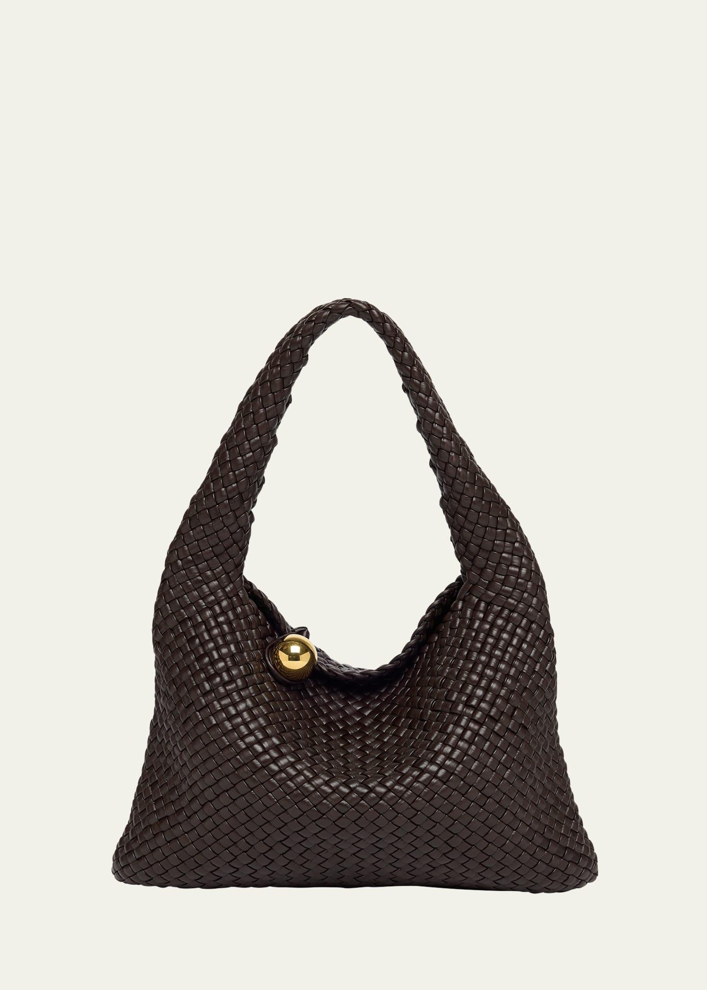 tosca intreccio leather shoulder bag