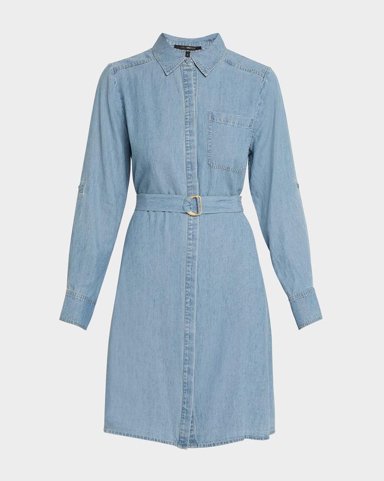 tosia belted denim shirtdress
