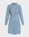 tosia belted denim shirtdress