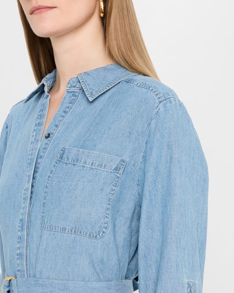 tosia belted denim shirtdress
