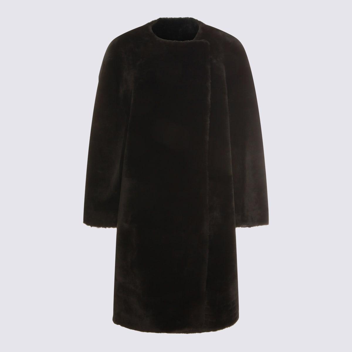 totême black leather jacket