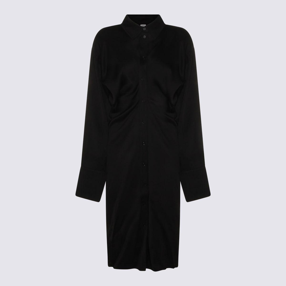 totême black viscose dress