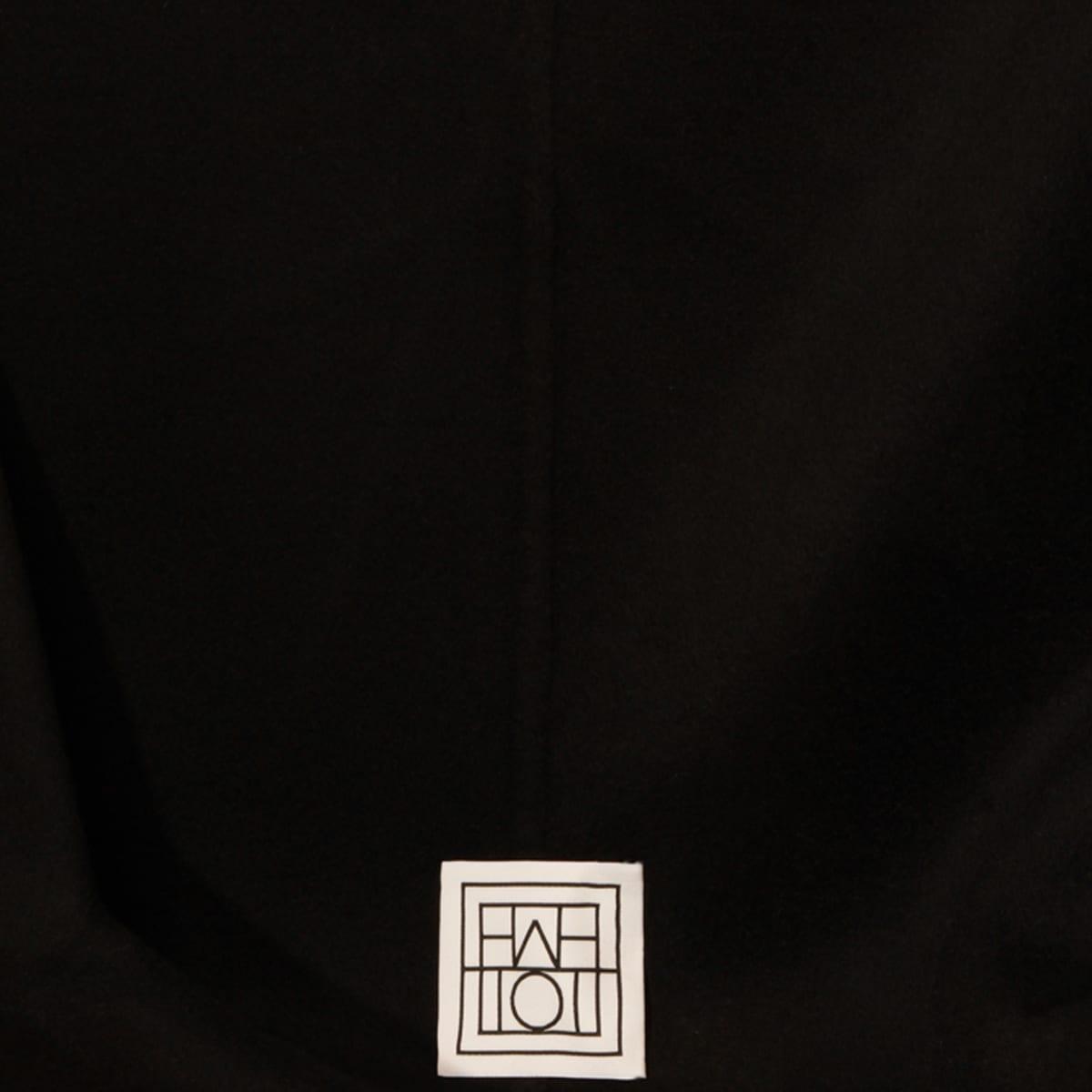 totême black wool coat