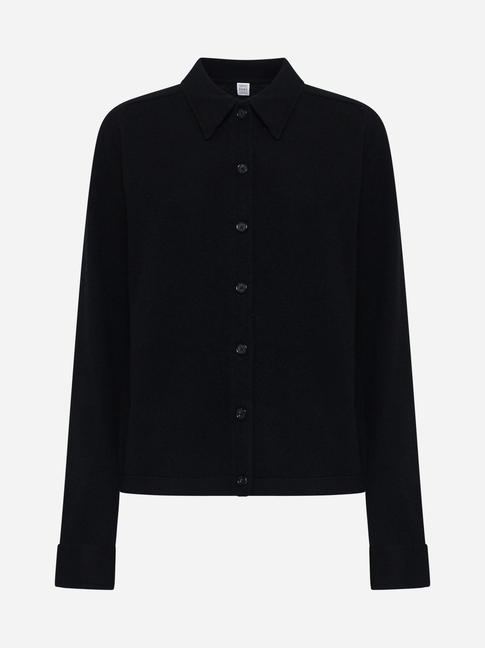 totême cashmere knit shirt
