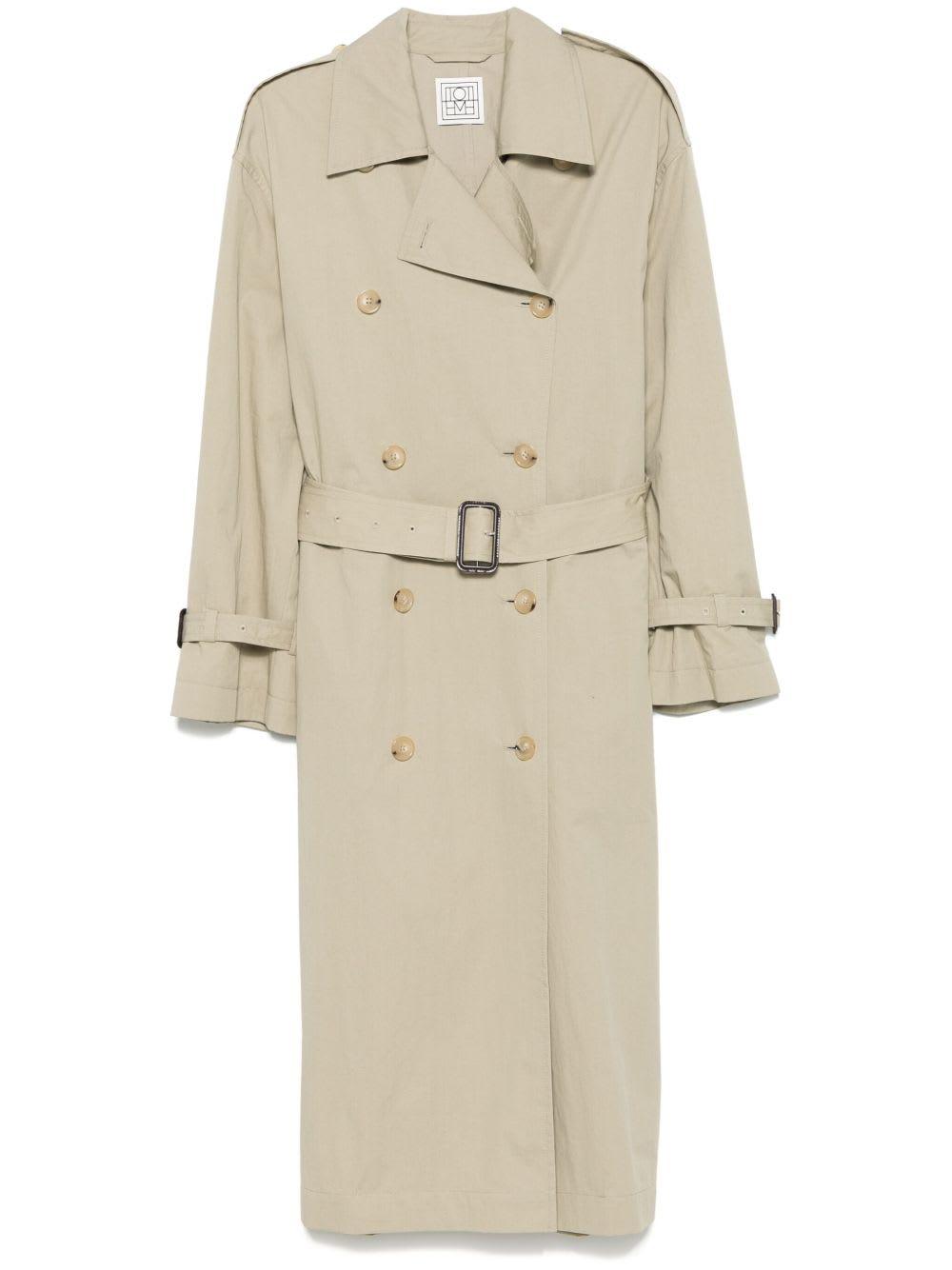 totême cotton blend trench coat