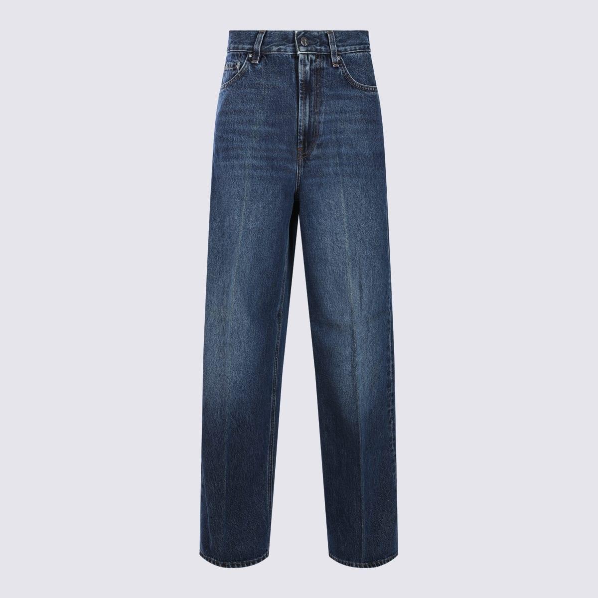 totême dark blue cotton jeans