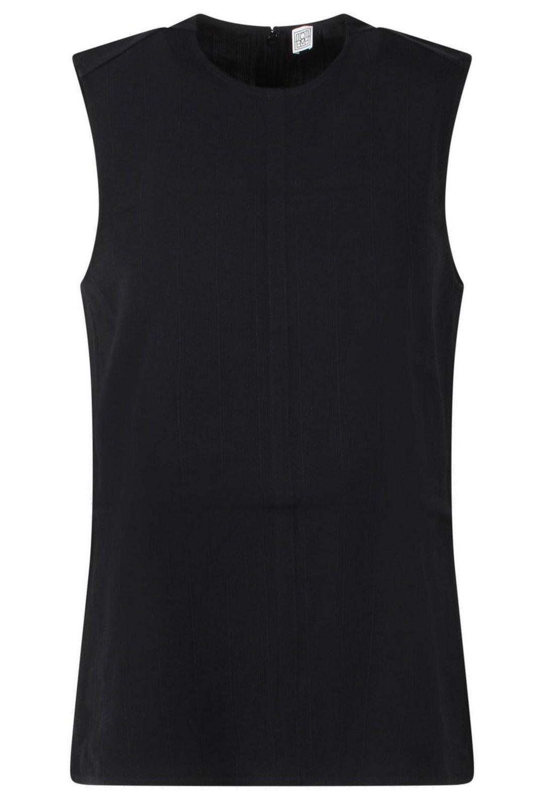 totême striped sleeveless top