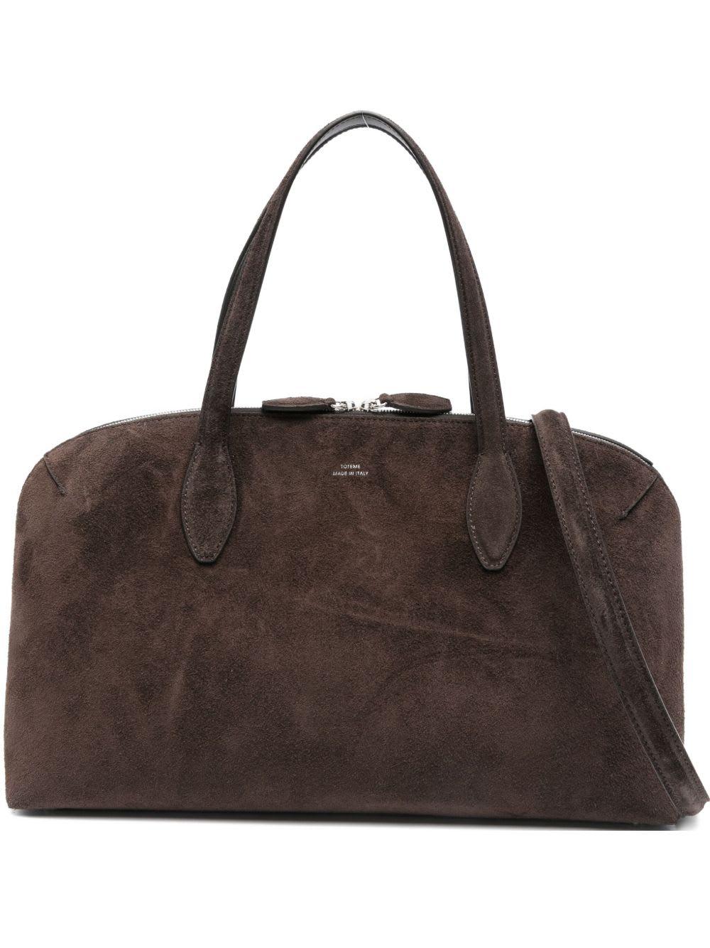 totême suede leather tote bag