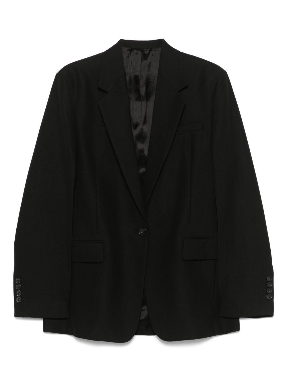 totême wool blend single-breasted blazer jacket