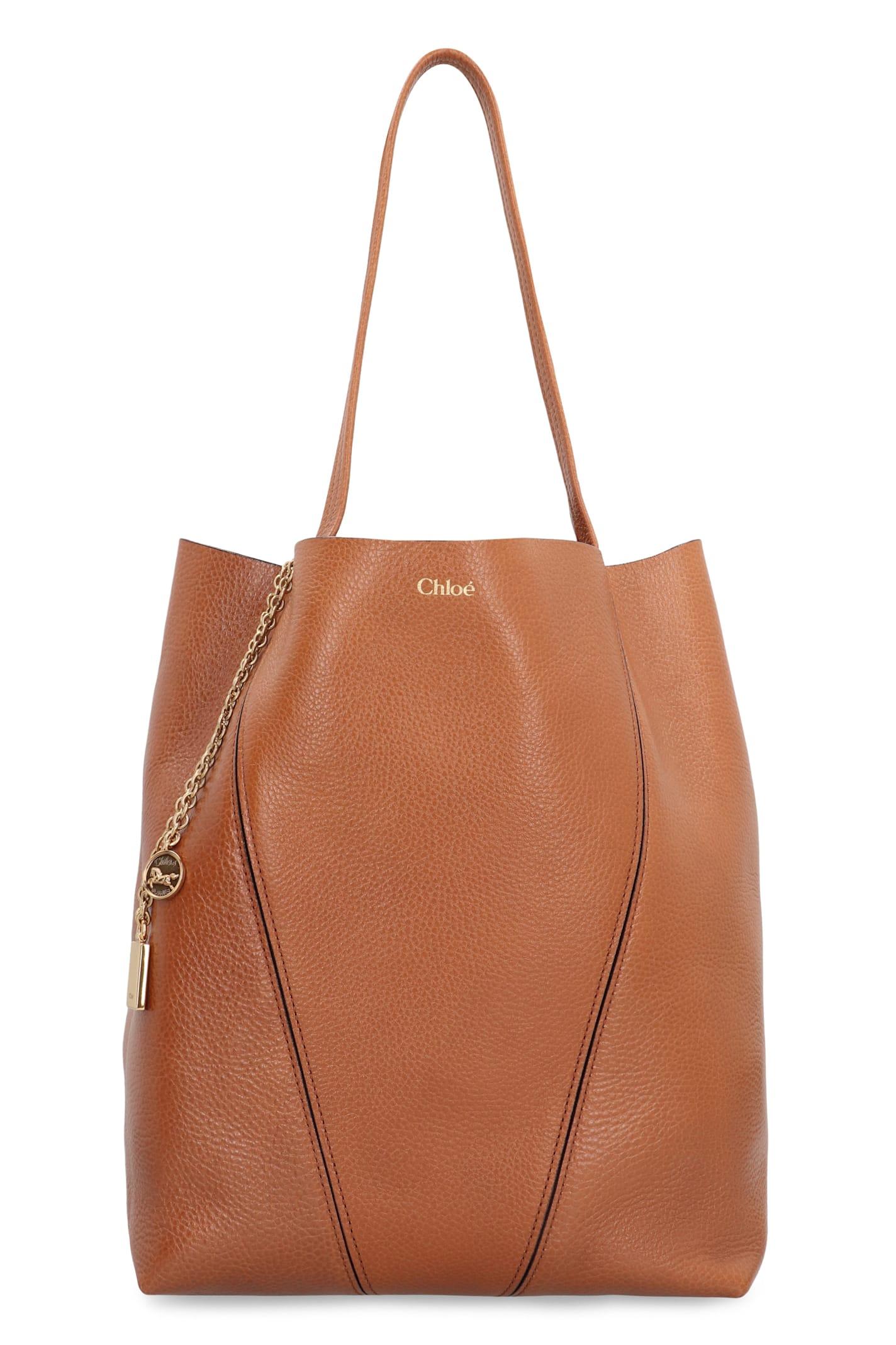 tote bag chloé spin in leather