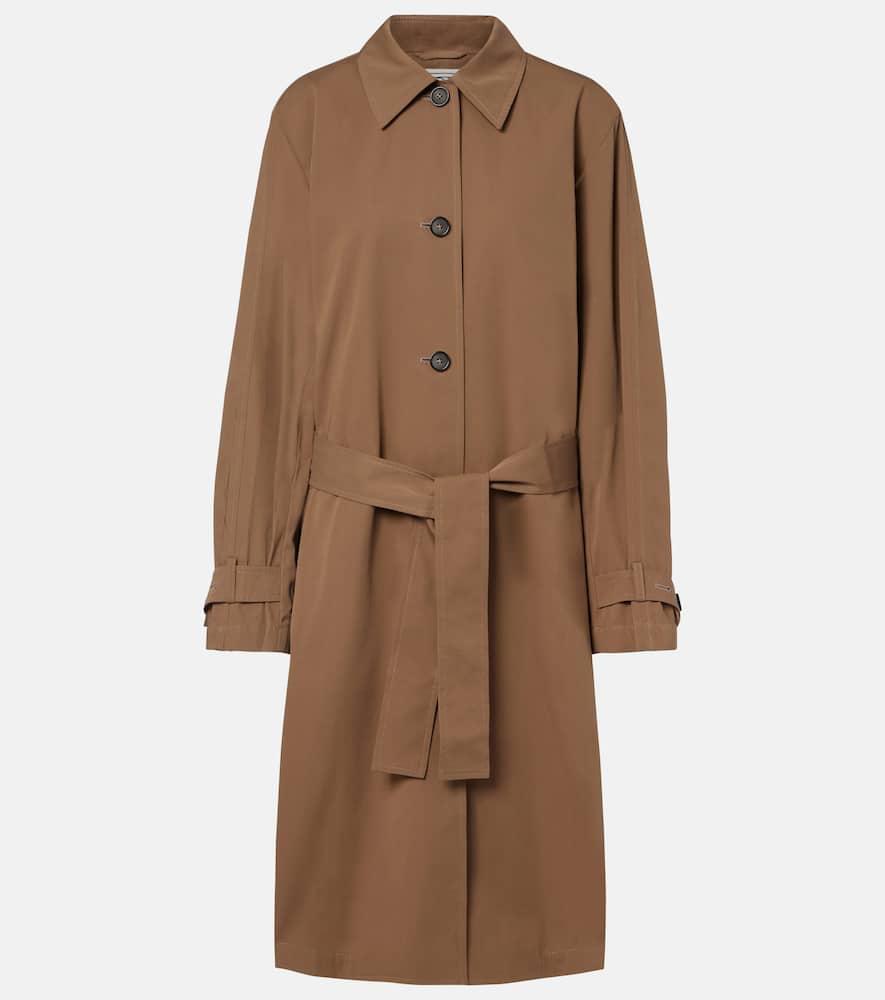toteme belted cotton trench coat
