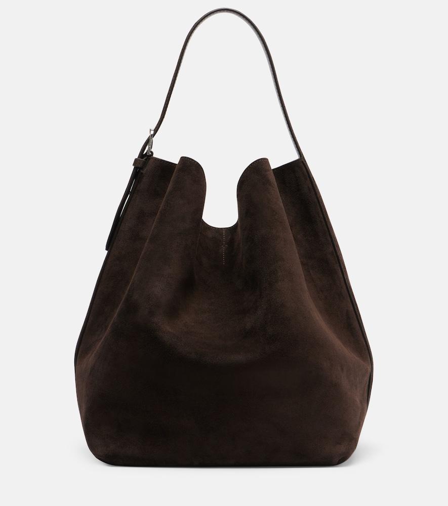 toteme belted large suede tote bag