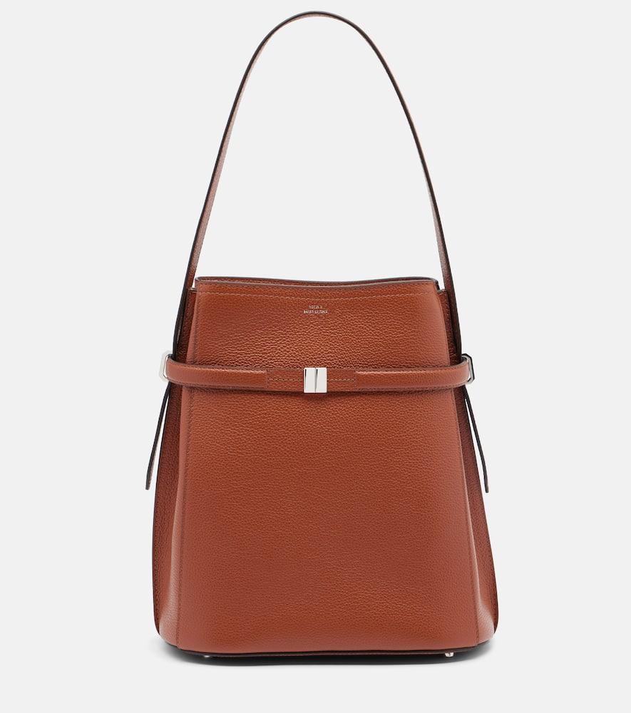 toteme belted leather tote bag