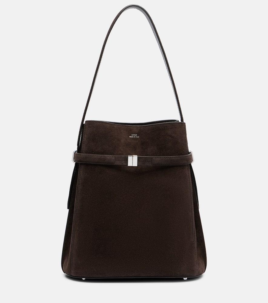 toteme belted suede bucket bag