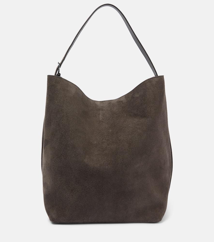 toteme belted suede tote bag
