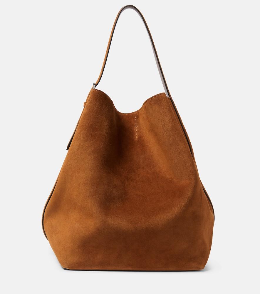 toteme belted suede tote bag