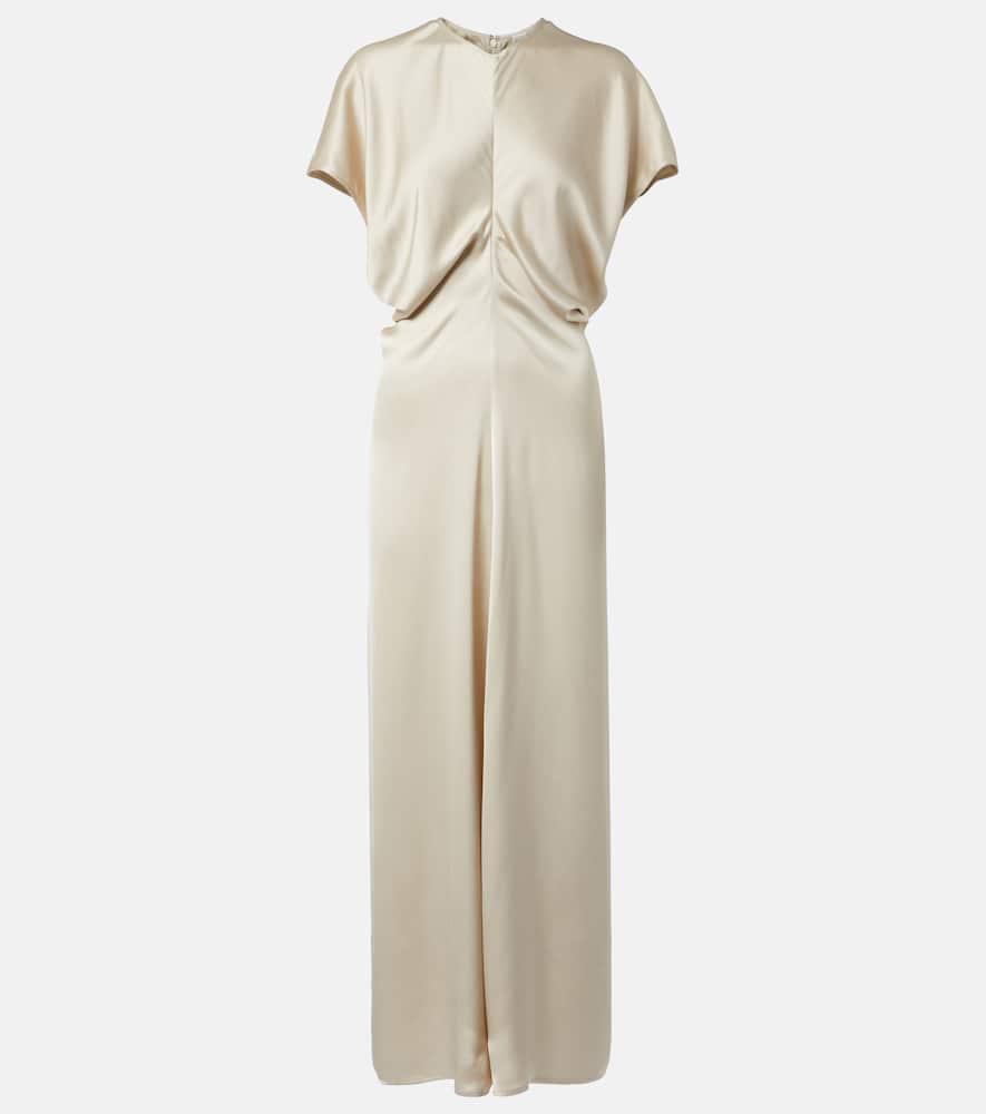 toteme bridal slouch draped satin maxi dress