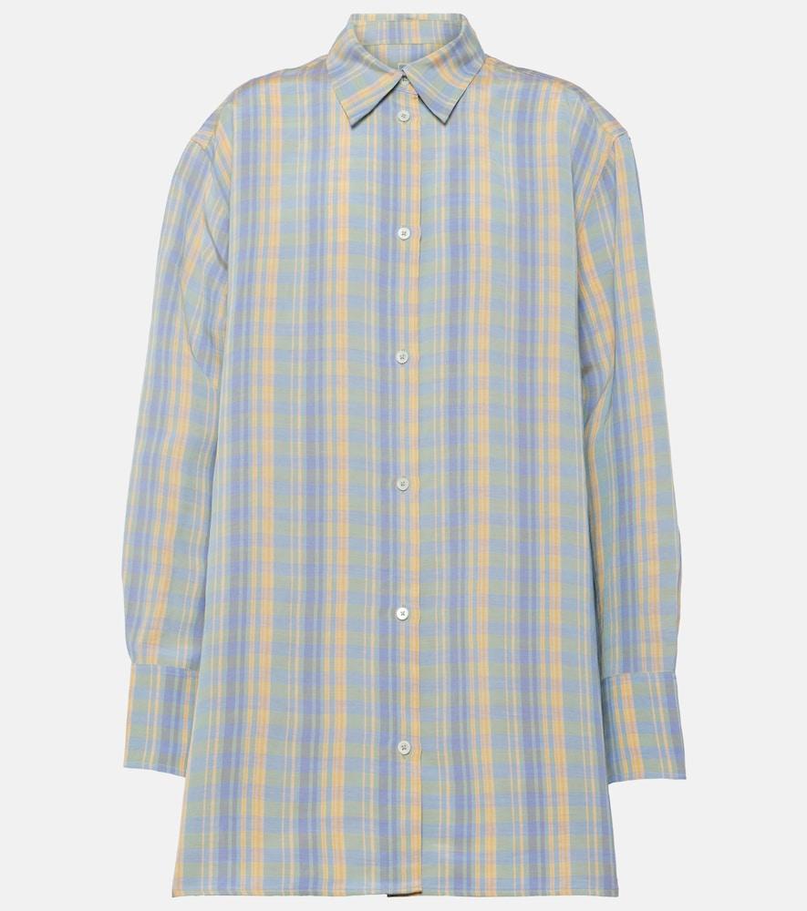toteme checked oversized linen