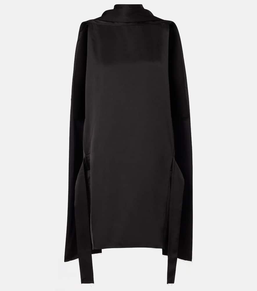 toteme cocoon deconstructed satin minidress