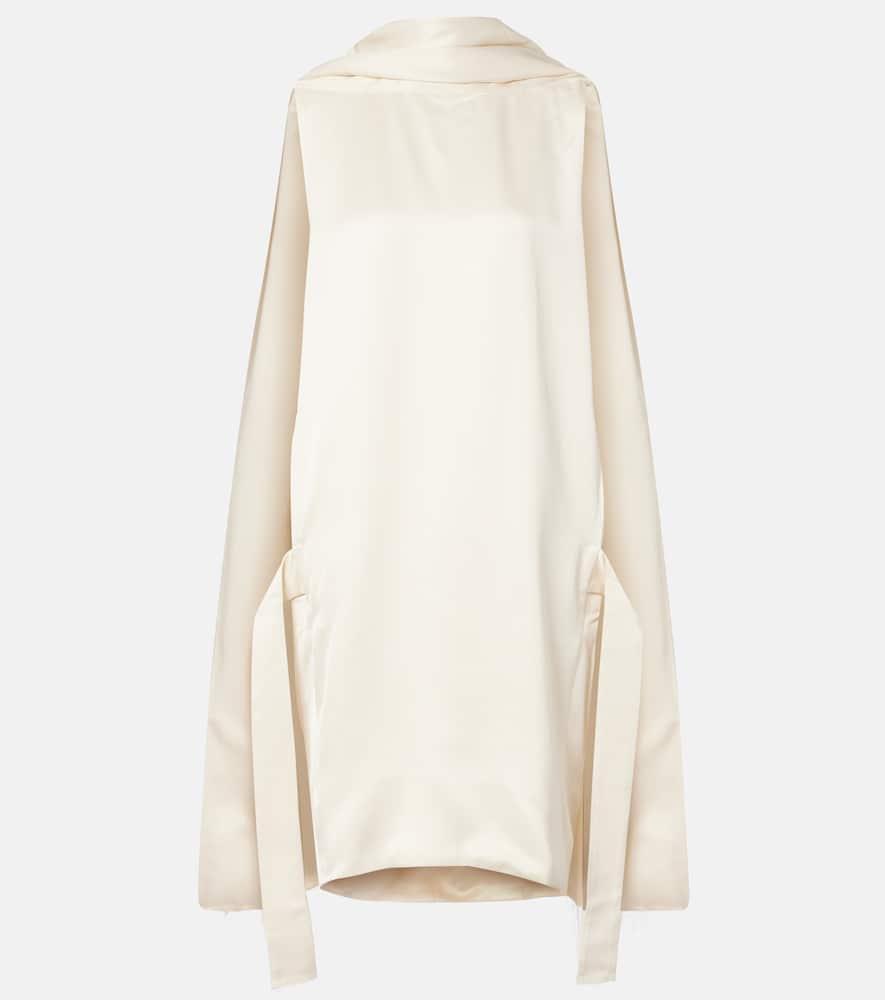 toteme cocoon deconstructed satin minidress