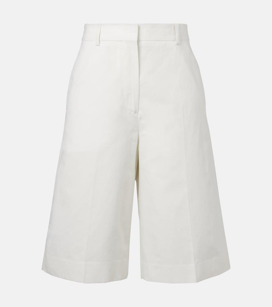 toteme cotton and linen bermuda shorts