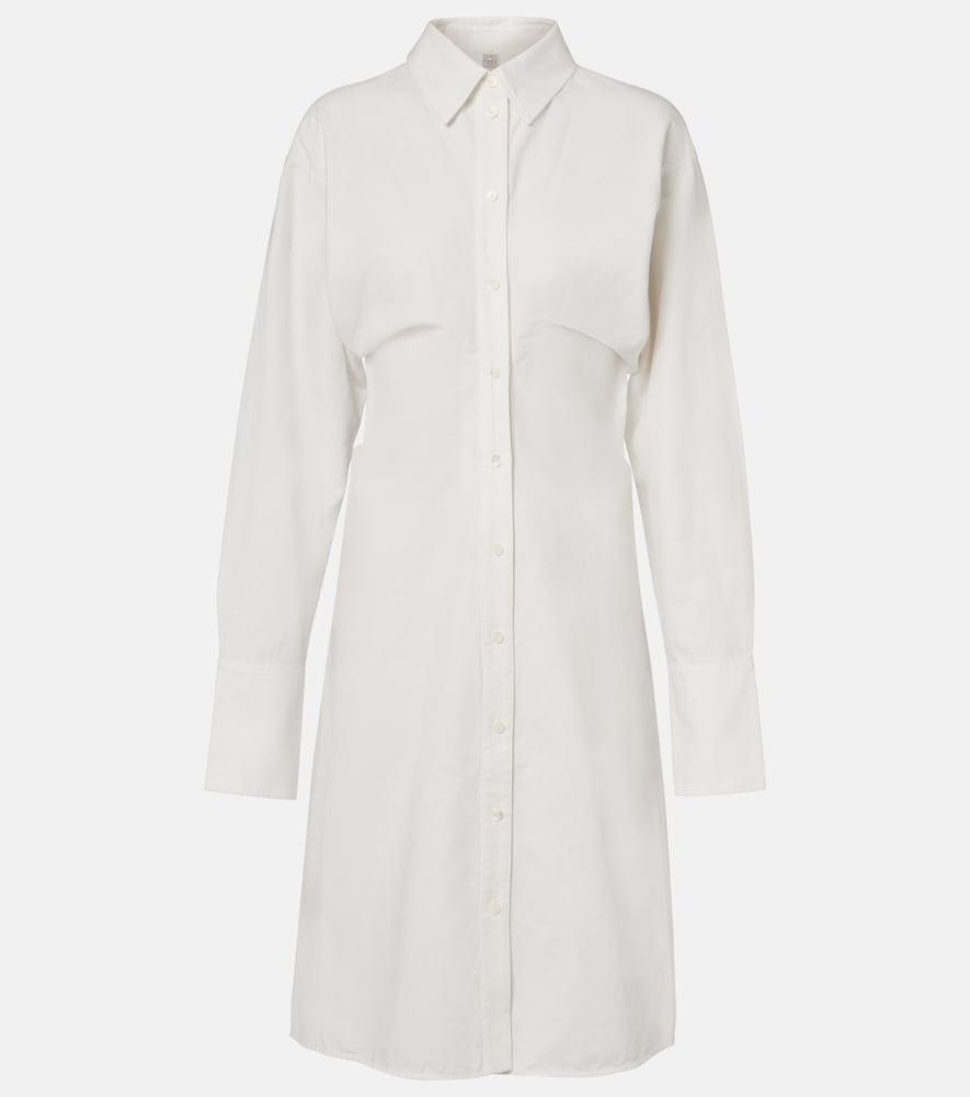 toteme cotton and linen shirt dress