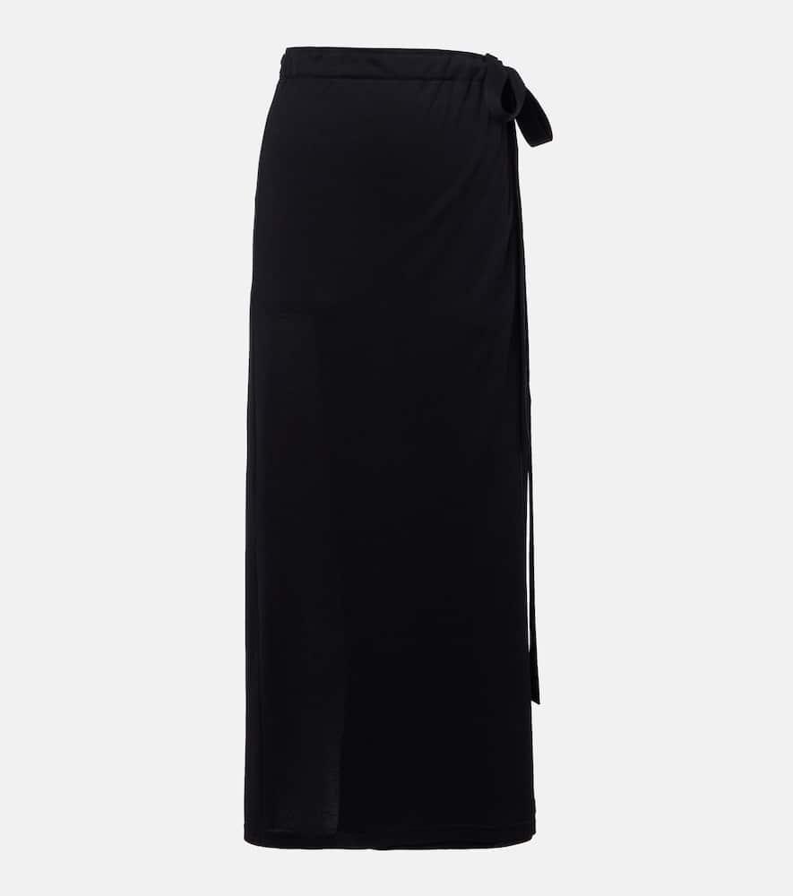 toteme cotton and silk midi skirt